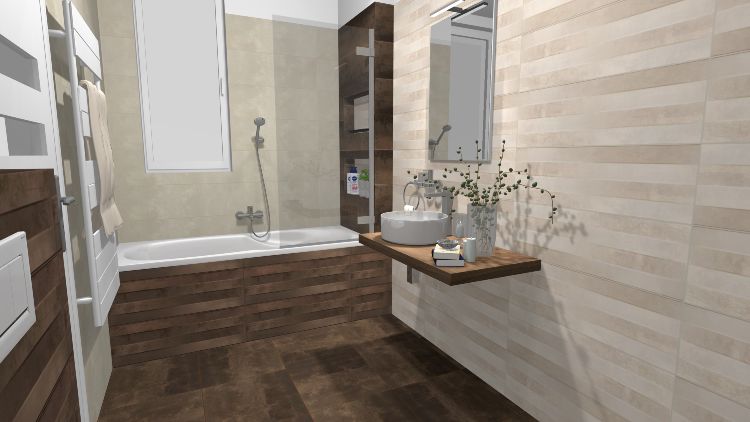 Standard – Brown Harmony fürdőszoba káddal