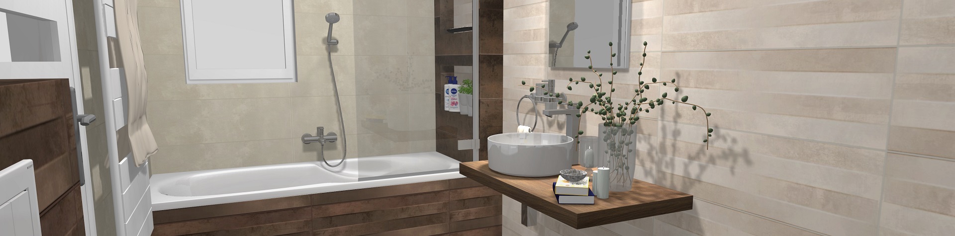 Standard – Brown Harmony fürdőszoba káddal