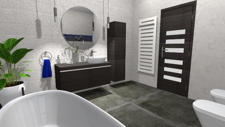 Prémium – Minimal Grey fürdőszoba káddal