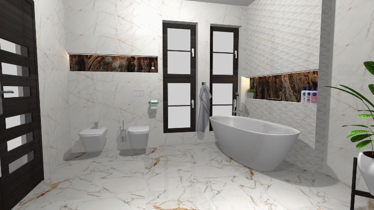 Prémium elegant fürdőszoba Marazz burkolat