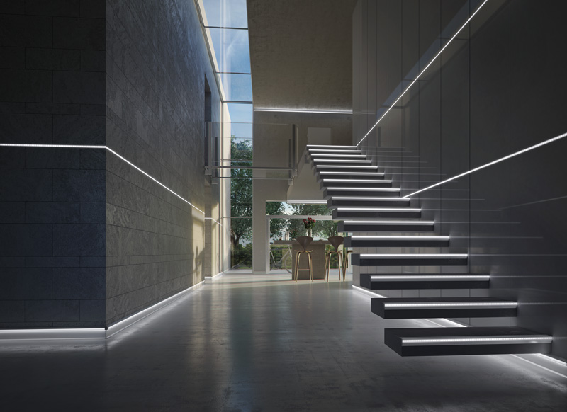 Porcelanosa, Butech - világító profil
