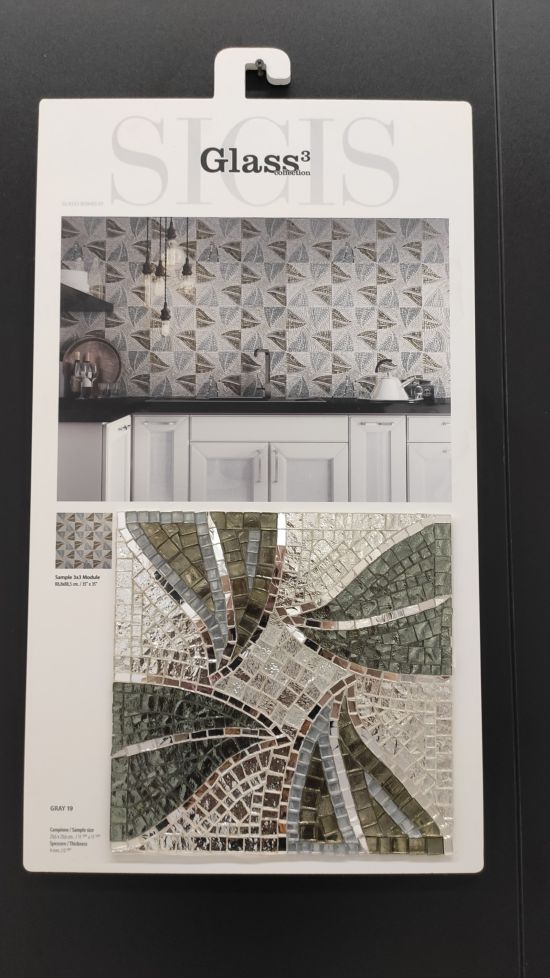 kiállított SICIS mozaik a Palatinus Fürdőszoba üzletében