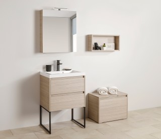 CALIGULA 60 -  Magasfényű fehér Fürdőszoba bútor
