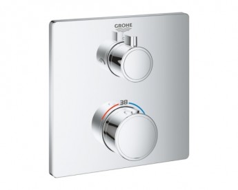 GROHE Grohtherm termosztátos zuhanycsaptelep 2 kimenethez, beépített elzáró/váltó szeleppel 24079000