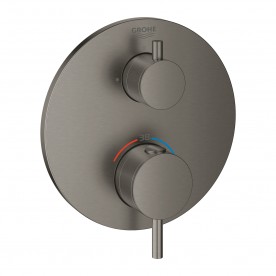 GROHE Atrio termosztátos zuhanycsaptelep, elzáró szeleppel - sötét grafit 24134AL3