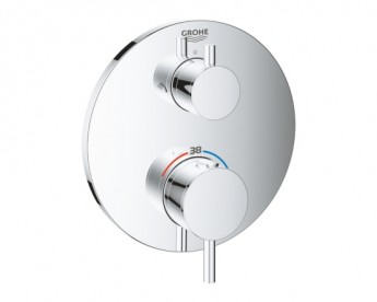 GROHE Atrio termosztátos zuhanycsaptelep 2 kimenethez, beépített elzáró/váltó szeleppel 24135003