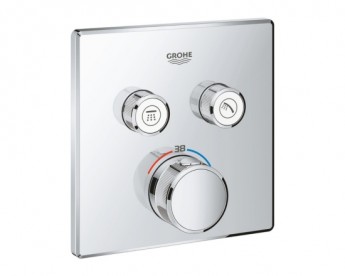 GROHE GROHTHERM SMARTCONTROL TERMOSZTÁTOS NYOMÓGOMBOS FALSÍK MÖGÖTTI MŰKÖDTETŐ NÉGYZET FORMA