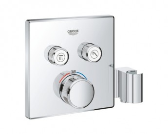 GROHE Grohtherm SmartControl termosztát rejtett telepítéshez 2 szeleppel és beépített zuhanytartóval