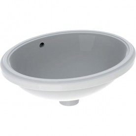 Geberit VariForm alulról beépíthető mosdó, ovális, 18.1 cm, túlfolyó látható