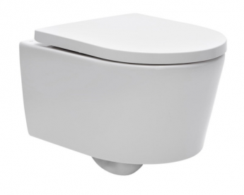 SIKO SAT BREVIS PEREM NÉLKÜLI FALI WC SOFT-CLOSE TETŐVEL FEHÉR