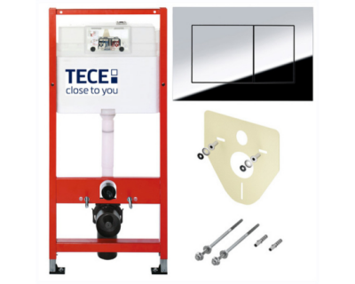 TECE base UNI 2.0 WC tartály + fényes króm nyomólap 9400412 Falsík ...
