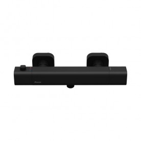 RAVAK 10° Free black, Termosztátos zuhanycsaptelep szett nélkül X070154