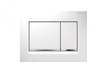 GEBERIT Sigma 30 nyomólap, fehér/fényes króm/fehér