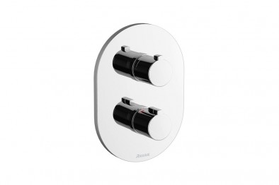 RAVAK Chrome falba süllyesztett termosztátos csaptelep belső egységgel - zuhanyzóhoz X070095